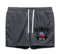 Spreadshirt Réunion 974 Île Réunion Cadeau Réunionnais Short de Bain