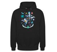 Spreadshirt Rick Et Morty Combat dans l'espace Univers Space Sciences Sweat À Capuche Unisexe