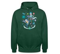 Spreadshirt Rick Et Morty Combat dans l'espace Univers Space Sciences Sweat À Capuche Unisexe, S, Vert Bouteille