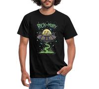Spreadshirt Rick Et Morty dans Vaisseau Spatial T-Shirt Homme, S, Noir
