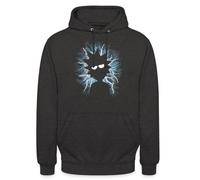 Spreadshirt Rick et Morty Le Scientifique Électrisé Sweat À Capuche Unisexe, XL, Charbon