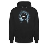 Spreadshirt Rick et Morty Le Scientifique Électrisé Sweat À Capuche Unisexe, XXL, Noir