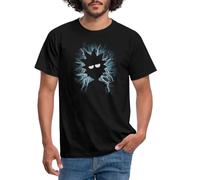 Spreadshirt Rick et Morty Le Scientifique Électrisé T Shirt Homme, XXL, Noir
