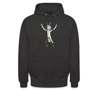 Spreadshirt Rick et Morty Scientifique Doigt d'honneur Sweat À Capuche Unisexe, XXL, Charbon