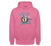 Spreadshirt Rick & Morty Peace Among Worlds Sweat À Capuche Unisexe, L, Rose