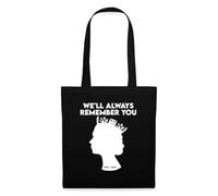 Spreadshirt RIP Queen Elizabeth - Souvenir Famille Royale Britannique Tote Bag, taille unique, noir