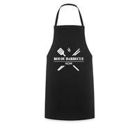 Spreadshirt Roi Du Barbecue Nom Cadeau BBQ Personnalisable Avec Nom Tablier Cuisine, taille unique, noir