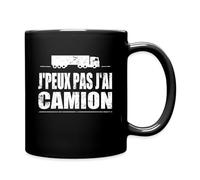 Spreadshirt Routier J'Peux Pas J'Ai Camion Tasse Mug, taille unique, noir