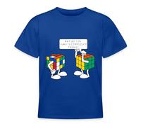 Spreadshirt Rubik's Cube Complicate Things Blague Humour T-Shirt Ado, 152/164 (12-14 Ans), Bleu Royal