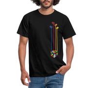 Spreadshirt Rubik's Cube Peinture Seaux À Couleurs T-Shirt Homme, XL, Noir
