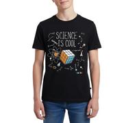 Spreadshirt Rubik's Cube Science Cool T Shirt Ado Premium, 146/152 (10 Ans), Noir