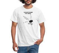 Spreadshirt Rugby C'est L'Inertie Newton T Shirt Homme, M, Blanc