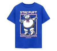 Spreadshirt S.O.S. Fantômes Stay Puft Marshmallow T Shirt Ado, 134/146 (9-11 Ans), Bleu Royal