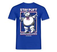 Spreadshirt S.O.S. Fantômes Stay Puft Marshmallow T Shirt Homme, 4XL, Bleu foncé