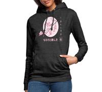 Spreadshirt Sakura - Fleur De Cerisier - Cadeau Japonais pour Fan du Japon Sweat À Capuche Femme, XL, Charbon