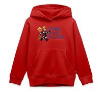 Spreadshirt Sam Le Pompier Strong, Brave, Fearless Sweat À Capuche Enfant Premium, 146/152 (10 Ans), Rouge