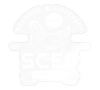 Spreadshirt SCEP Poulet Culte Cadeau Poule Film Culte Autocollant/Sticker, 10 x 10 cm, brillant transparent