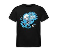 Spreadshirt Schtroumpfs Citation Et Schtroumpf en Costume T-Shirt Enfant, 122/128 (7-8 Ans), Noir