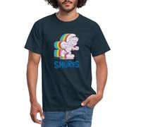 Spreadshirt Schtroumpfs Design avec Schtroumpfette en Patins T-Shirt Homme, 4XL, Marine