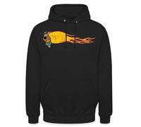 Spreadshirt Scooby-Doo avec Flamme Et Texte Sweat À Capuche Unisexe, L, Noir