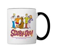 Spreadshirt Scooby-Doo Avec Shaggy Et Bande Mug Bicolore, taille unique, blanc/noir