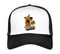 Spreadshirt Scooby-Doo Scooby Snacks avec Burger Casquette Trucker, Taille Unique, Blanc/Noir