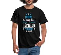 Spreadshirt Si [Nom] Ne Peut Pas Le Réparer Personne Ne Peut Personnalisable T Shirt Homme, 4XL, Noir