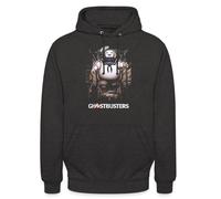 Spreadshirt SOS Fantômes Ghostbusters Bibendum Chamallow Sweat À Capuche Unisexe, M, Charbon