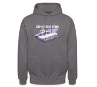 Spreadshirt SOS Fantômes Ghostbusters Ecto-1 Sweat À Capuche Unisexe, XXL, Gris éléphant