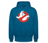 Spreadshirt SOS Fantômes Ghostbusters Logo Sweat À Capuche Unisexe, S, Bleu Profond