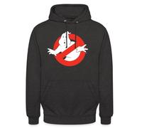 Spreadshirt SOS Fantômes Ghostbusters Logo Sweat À Capuche Unisexe, XL, Charbon