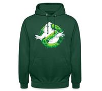 Spreadshirt SOS Fantômes Ghostbusters Slime Logo Sweat À Capuche Unisexe, M, Vert Bouteille