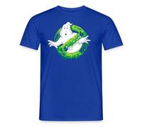 Spreadshirt SOS Fantômes Ghostbusters Slime Logo T Shirt Homme, M, Bleu foncé