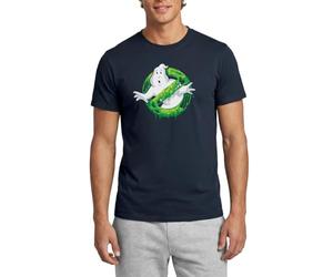 Spreadshirt SOS Fantômes Ghostbusters Slime Logo T Shirt Homme, M, Marine