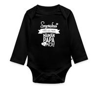 Spreadshirt Soyons Fous Maman Papa Et Moi Body Manches Longues Bébé Bio