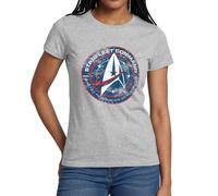 Spreadshirt Star Trek Discovery Emblème Starfleet Command T Shirt Femme, XL, Gris chiné