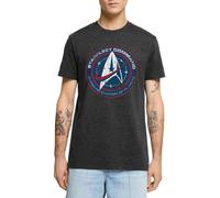 Spreadshirt Star Trek Discovery Emblème Starfleet Command T Shirt Homme Premium, XL, Anthracite chiné