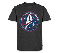 Spreadshirt Star Trek Discovery Emblème Starfleet Command T-Shirt Premium Homme, XL, Anthracite chiné