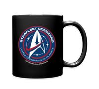 Spreadshirt Star Trek Discovery Emblème Starfleet Merch Mug Tasse, taille unique, noir