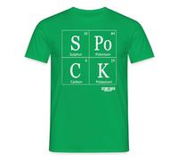 Spreadshirt Star Trek Spock Tableau périodique T Shirt Homme, L, Vert