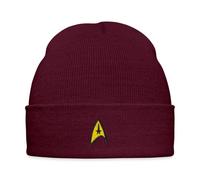 Spreadshirt Star Trek The Original Series Crew Logo Broderie Bonnet Hiver, Taille Unique, Bordeaux