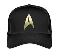 Spreadshirt Star Trek The Original Series L’équipage Logo Casquette Trucker, Taille Unique, Noir/Noir