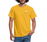 Spreadshirt Star Trek The Original Series L’équipage Logo T-Shirt Homme, XXL, Jaune