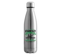Spreadshirt Supporter De Saint Étienne Cadeau Foot Gourde Isotherme, 500 ml, argent clair