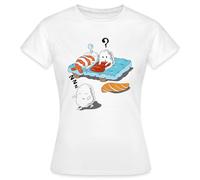 Spreadshirt Sushi Somnambule Japon Idée Cadeau Humour T Shirt Femme, L, Blanc