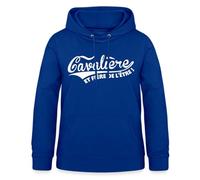 Spreadshirt Sweat À Capuche Femme Équitation Cheval Equipement, Vêtement Cavalière Et Fière De l'Être, Cadeau Équitation Sweat Cheval, XL, Bleu Royal