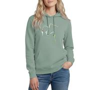 Spreadshirt Sweat À Capuche Femme Équitation Silhouette Fille Cheval, Vêtement Cavalière Cadeau Équitation, Sweat Cheval, M, Vert-de-Gris