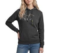 Spreadshirt Sweat À Capuche Femme Équitation Silhouette Fille Cheval, Vêtement Cavalière Cadeau Équitation, Sweat Cheval, M, Charbon