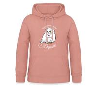 Spreadshirt Sweat À Capuche Femme Harry Potter Lettre d'Hedwige, Sweat Femme Harry Potter, Cadeau Hogwarts Poudlard, XL, Rose poudré