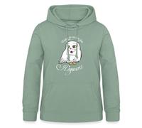 Spreadshirt Sweat À Capuche Femme Harry Potter Lettre d'Hedwige, Sweat Femme Harry Potter, Cadeau Hogwarts Poudlard, S, Vert-de-Gris